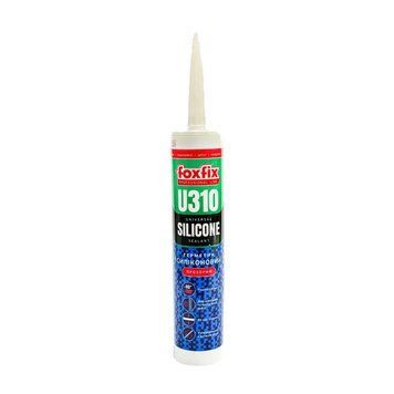 Силіконовий герметик санітарний ПРОЗОРИЙ FoxFix U310 &ndash; для ванної, кухні та вологих приміщень id_31326 фото
